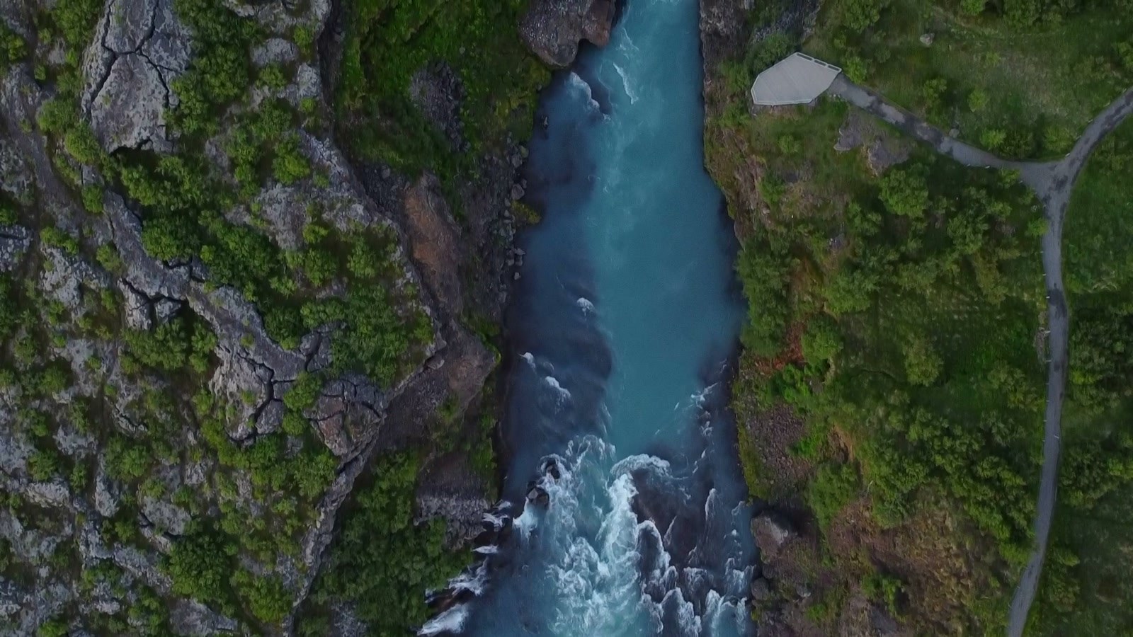 Hraunfossar – Ansicht aus dem Video